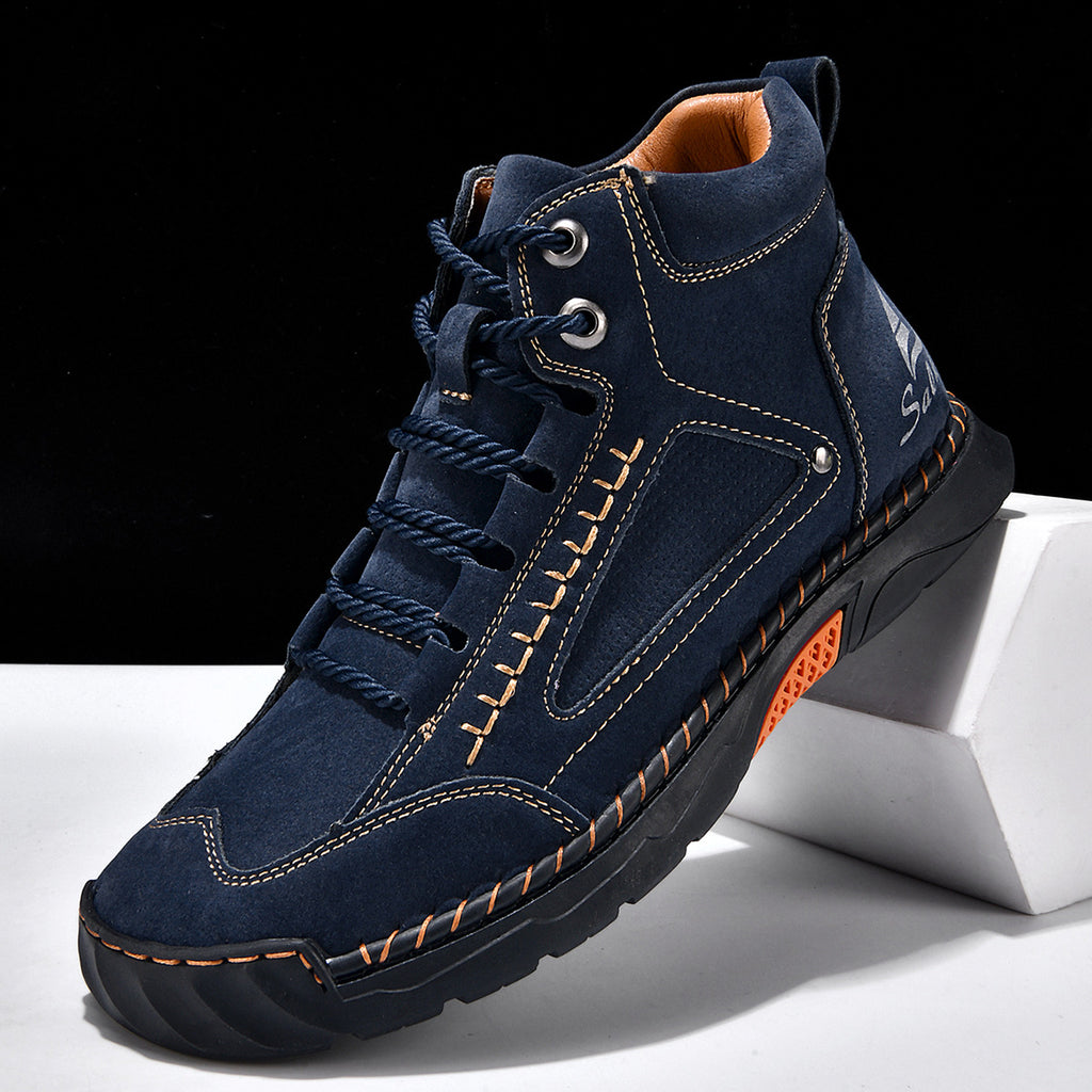 Blue Horizon Lace-Up Ankle Boots