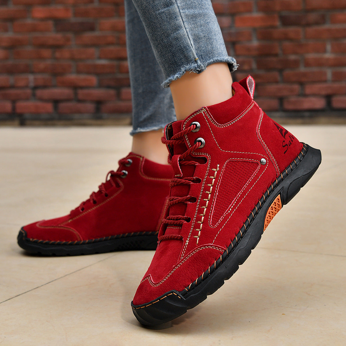 Blue Horizon Lace-Up Ankle Boots
