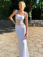 After Hours Lace-Waist Maxi Dress