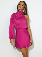 Midnight Moment One-Shoulder Mini Dress