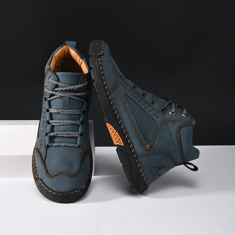 Blue Horizon Lace-Up Ankle Boots