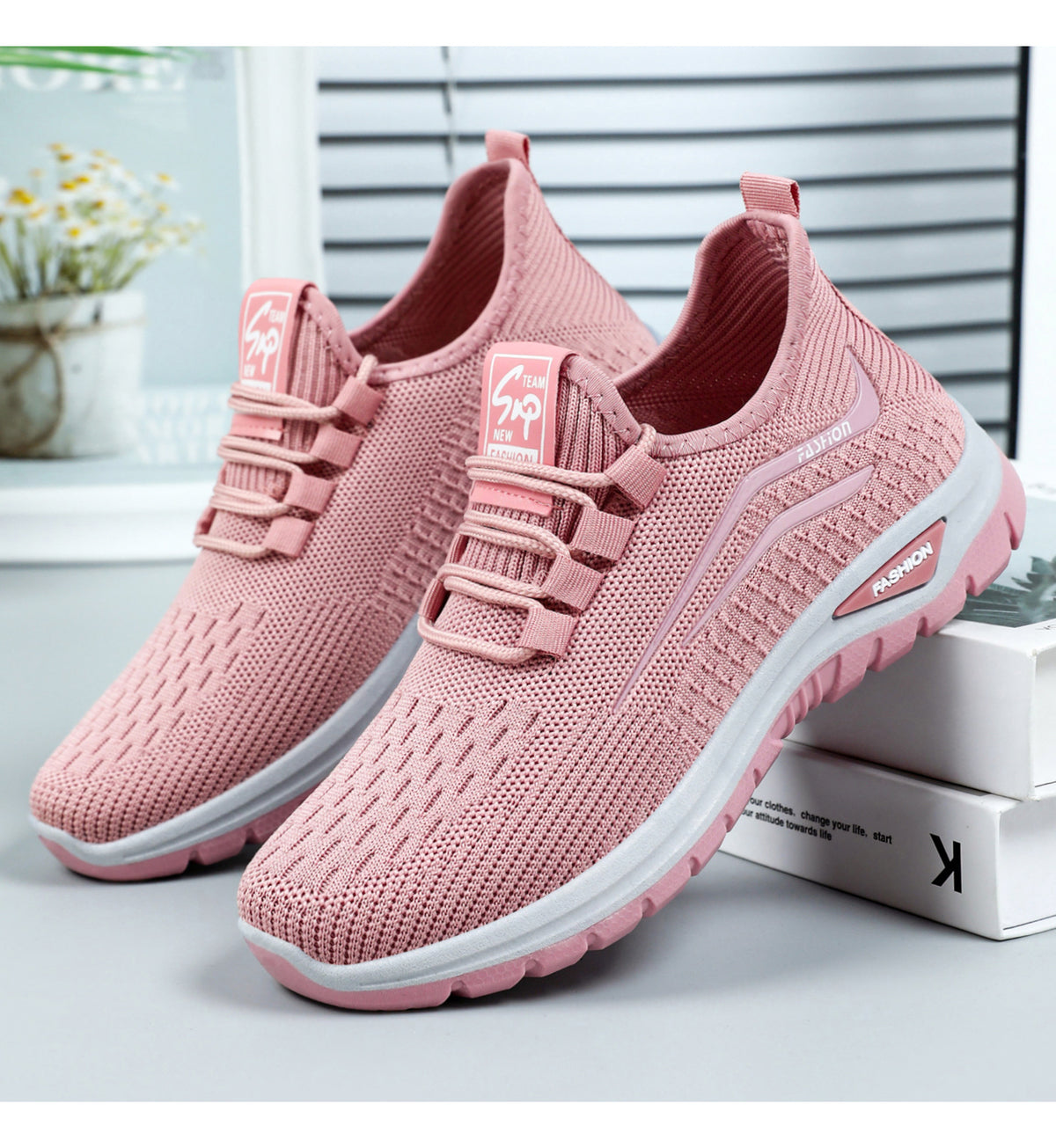 Rose Pace Lace-Up Trainers