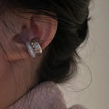 Duet Hammered & Pavé Ear Cuff
