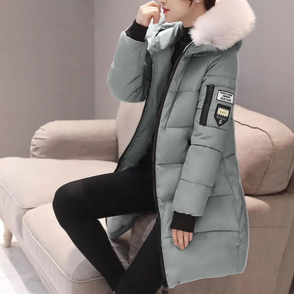 Tsarina Plush-Trim Long Coat