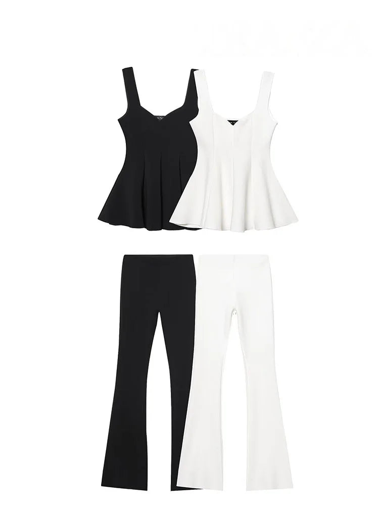 Perfect Match Peplum Top & Flared Trouser Set