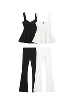 Perfect Match Peplum Top & Flared Trouser Set