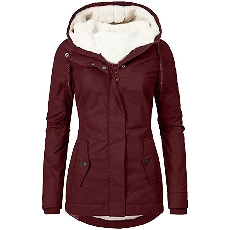 Teddy Plush-Lined Hooded Jacket