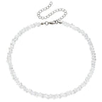 Halo Crystal-Glass Beaded Choker