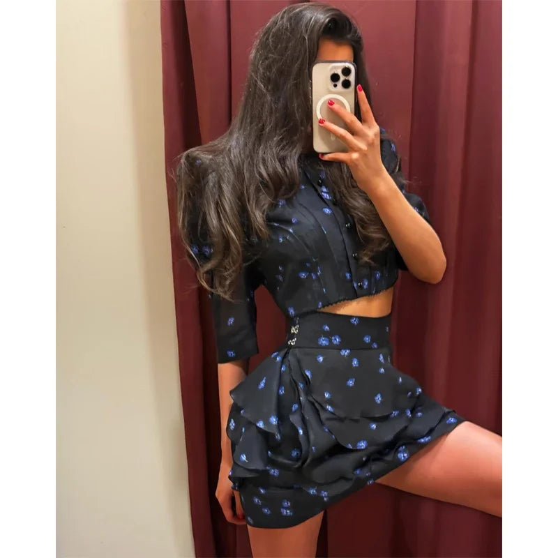 Lemon Kiss Ruffle Mini Dress