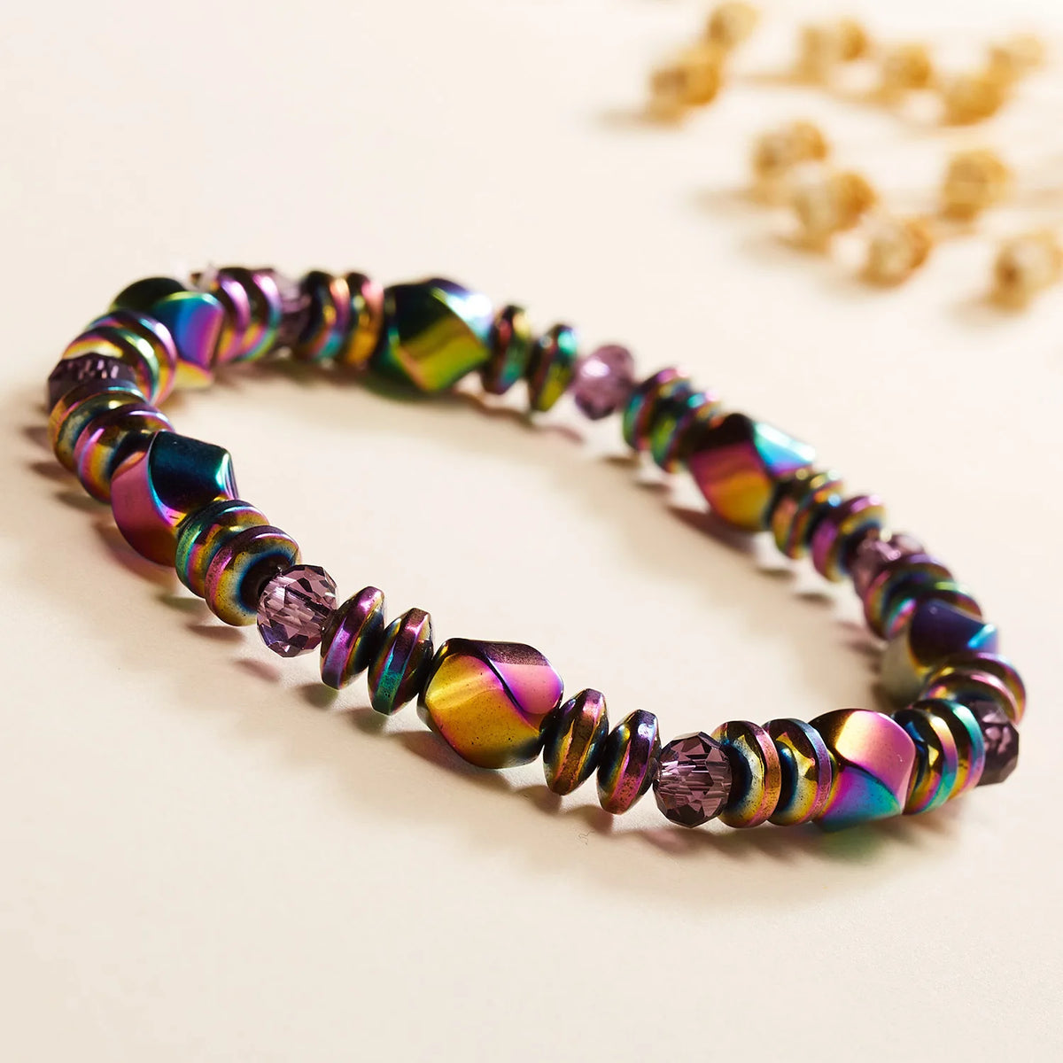 Prism Iridescent Beaded Bracelet