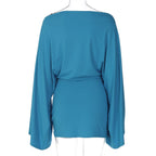 Make An Entrance Cape-Sleeve Mini Dress