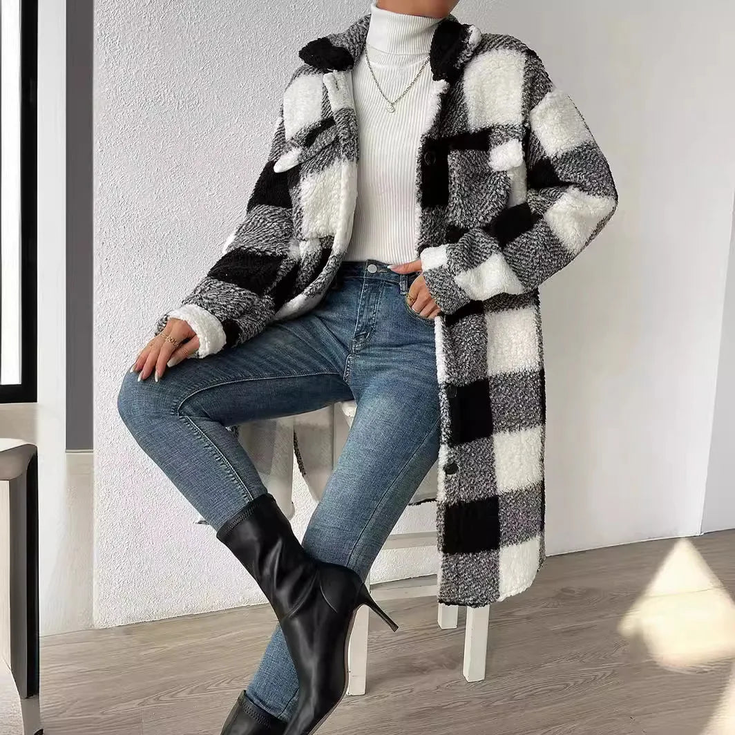 Heiress Check Fleece Coat
