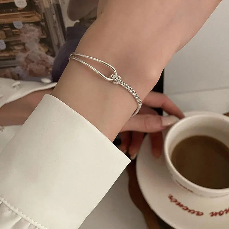 Interlace Geometric Bead Bracelet
