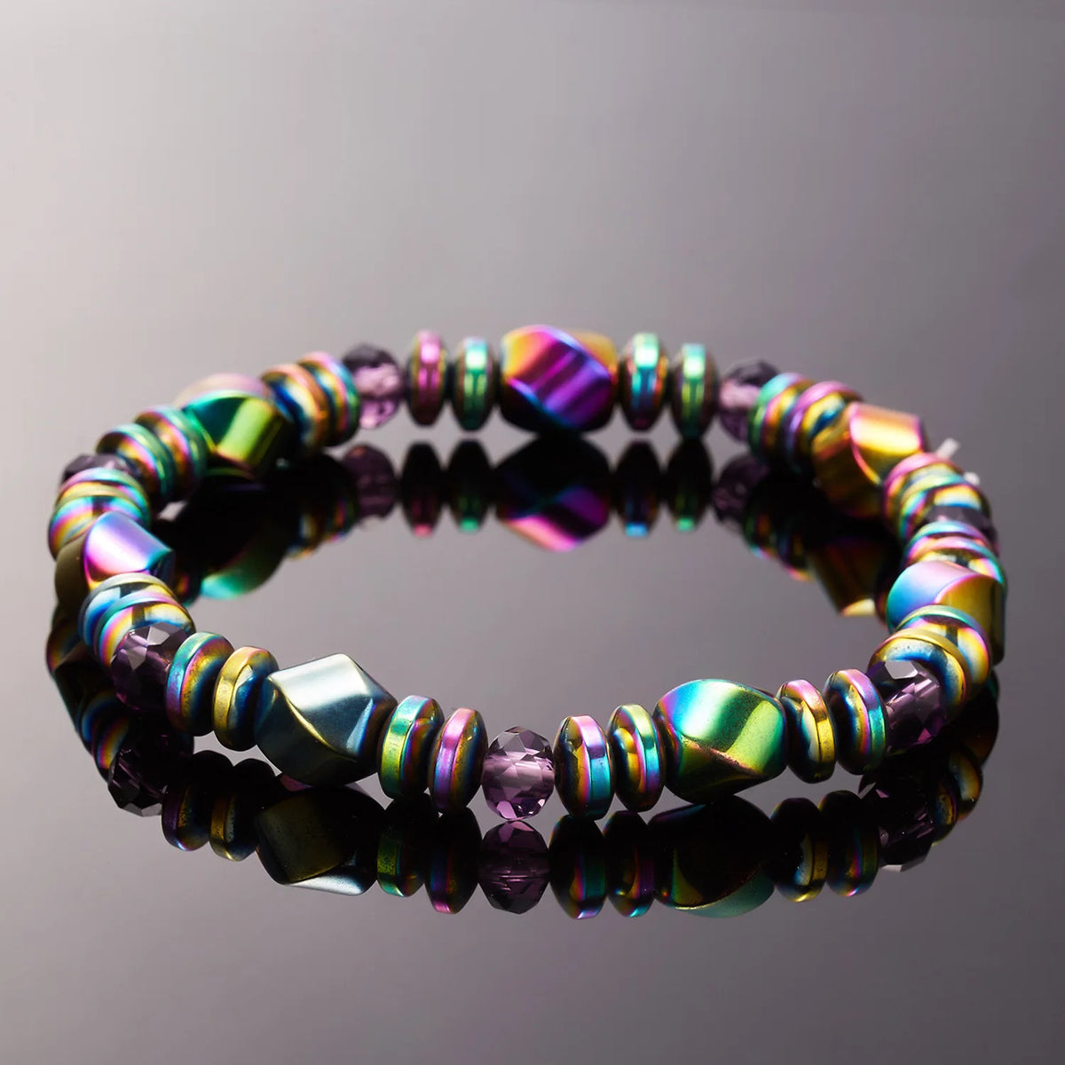 Prism Iridescent Beaded Bracelet