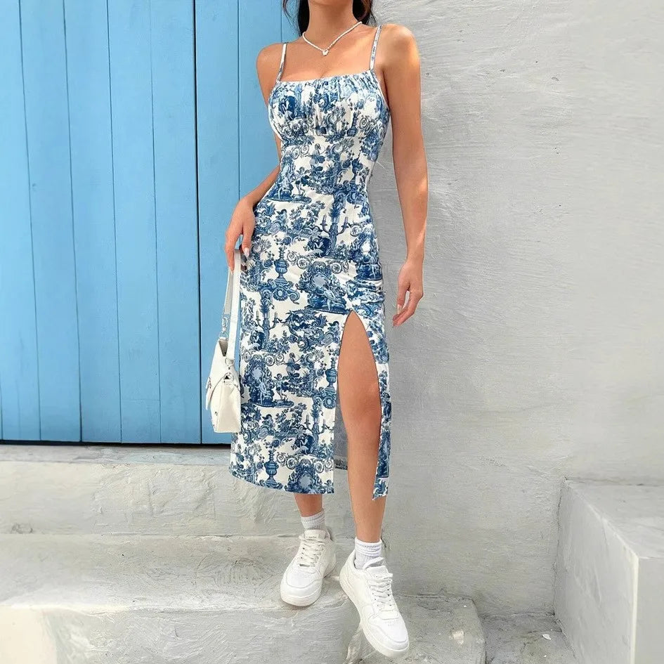 Walk This Way Slit Midi Dress