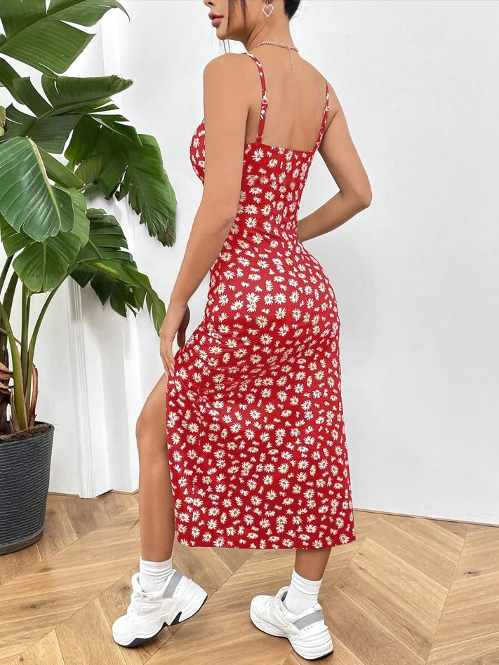 Walk This Way Slit Midi Dress