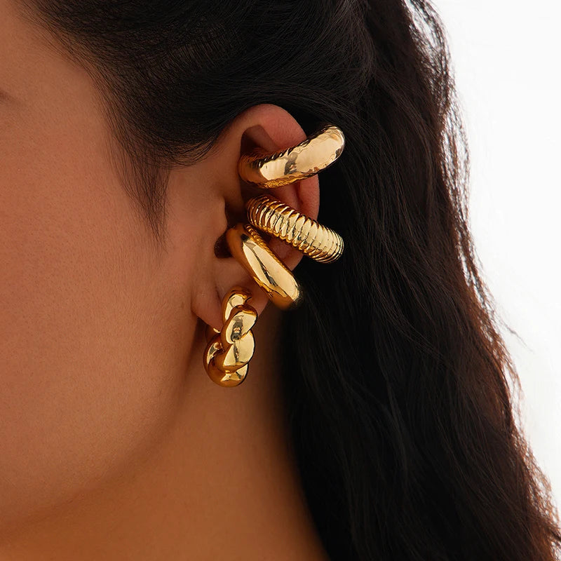 Muse Sculptural Ear Cuff Set