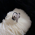 Duet Hammered & Pavé Ear Cuff