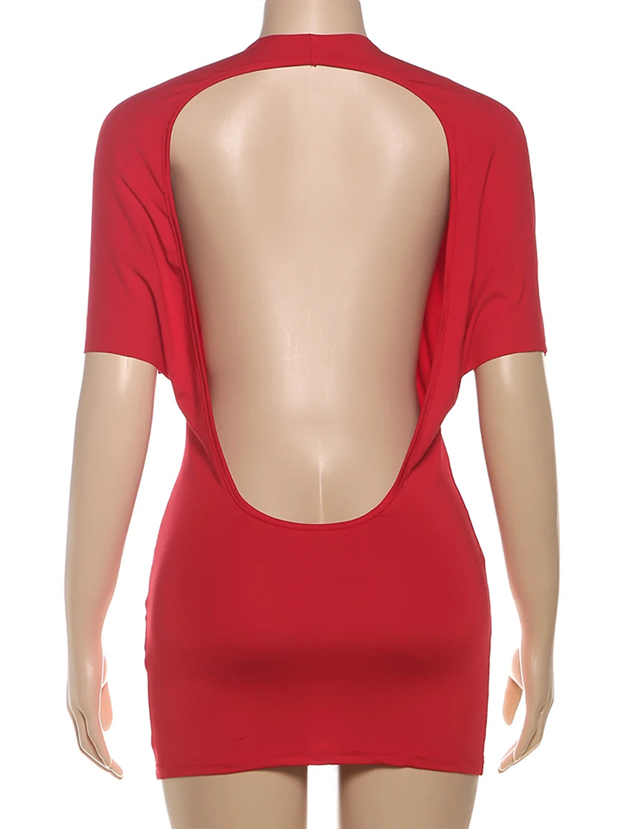 Vestido corto con espalda abierta Atrápame