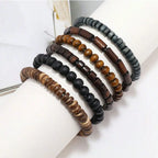 Set de seis pulseras de cuentas Deriva