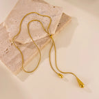 Cascade Teardrop Lariat Necklace