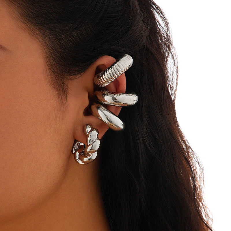 Muse Sculptural Ear Cuff Set