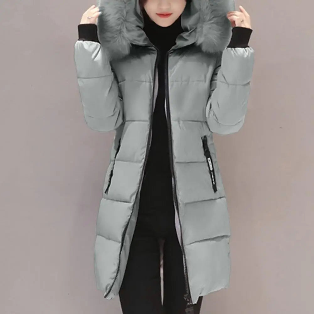 Tsarina Plush-Trim Long Coat