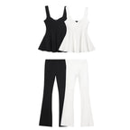 Perfect Match Peplum Top & Flared Trouser Set
