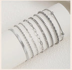 Liquid Silver-Tone Layering Bracelet