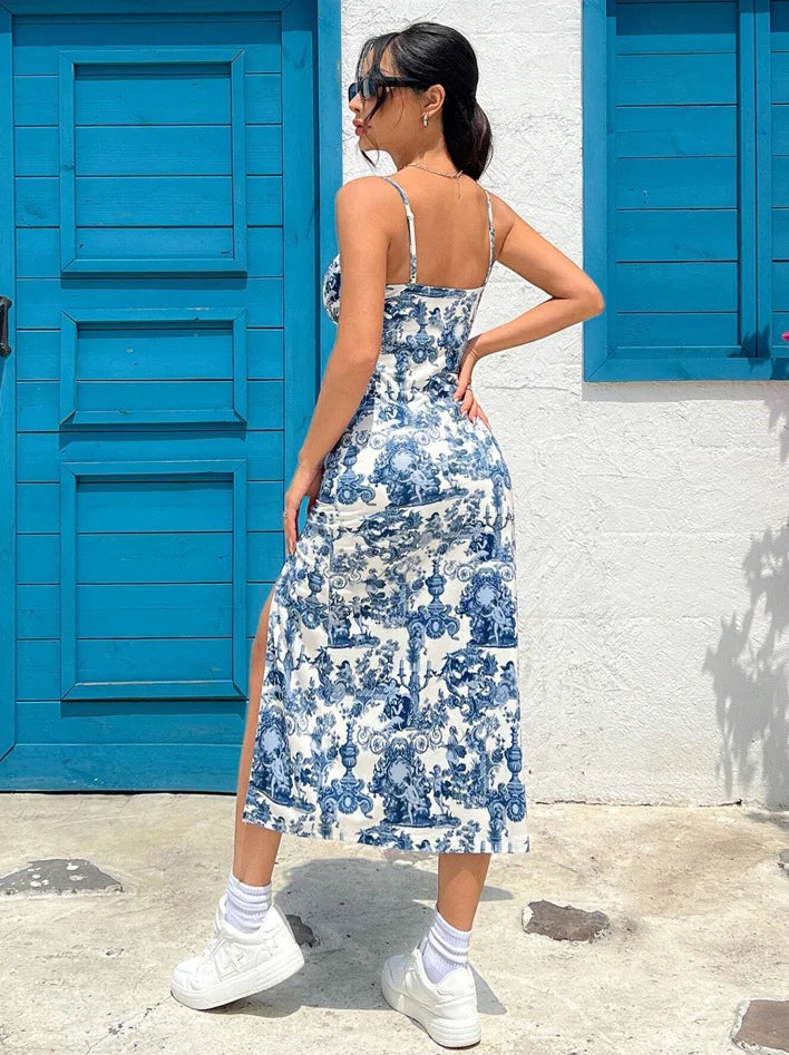 Walk This Way Slit Midi Dress