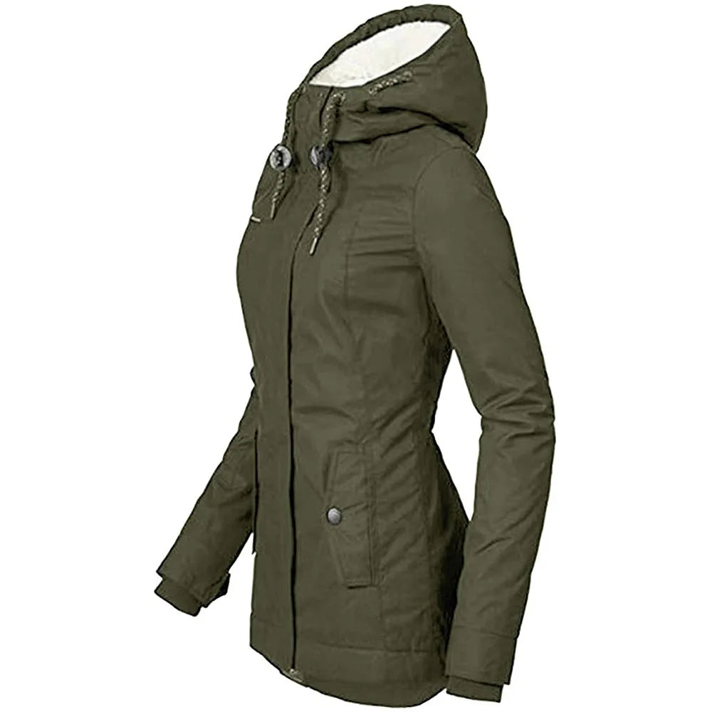 Teddy Plush-Lined Hooded Jacket