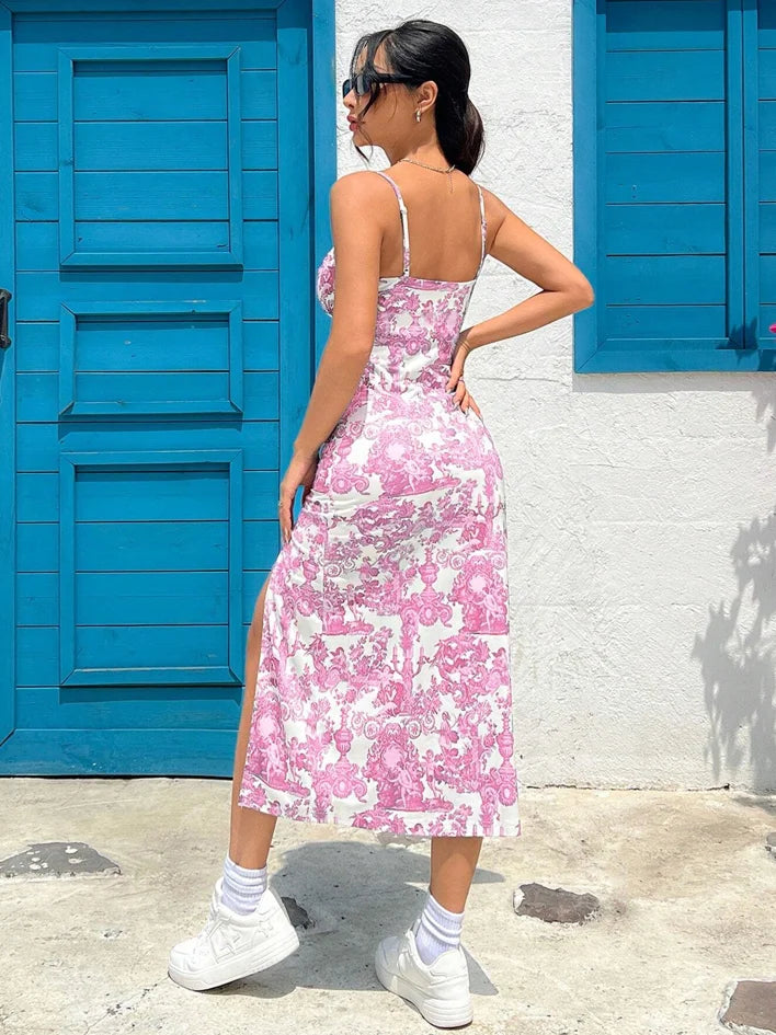 Walk This Way Slit Midi Dress