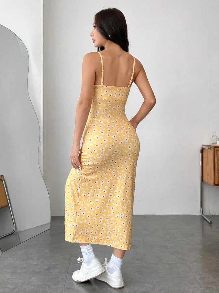 Walk This Way Slit Midi Dress