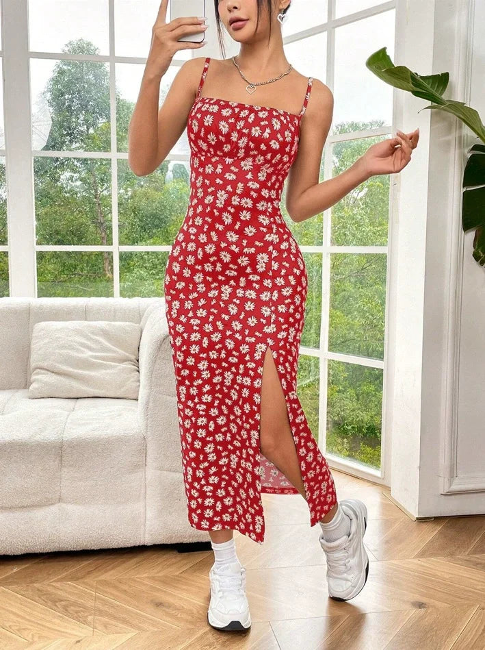Walk This Way Slit Midi Dress