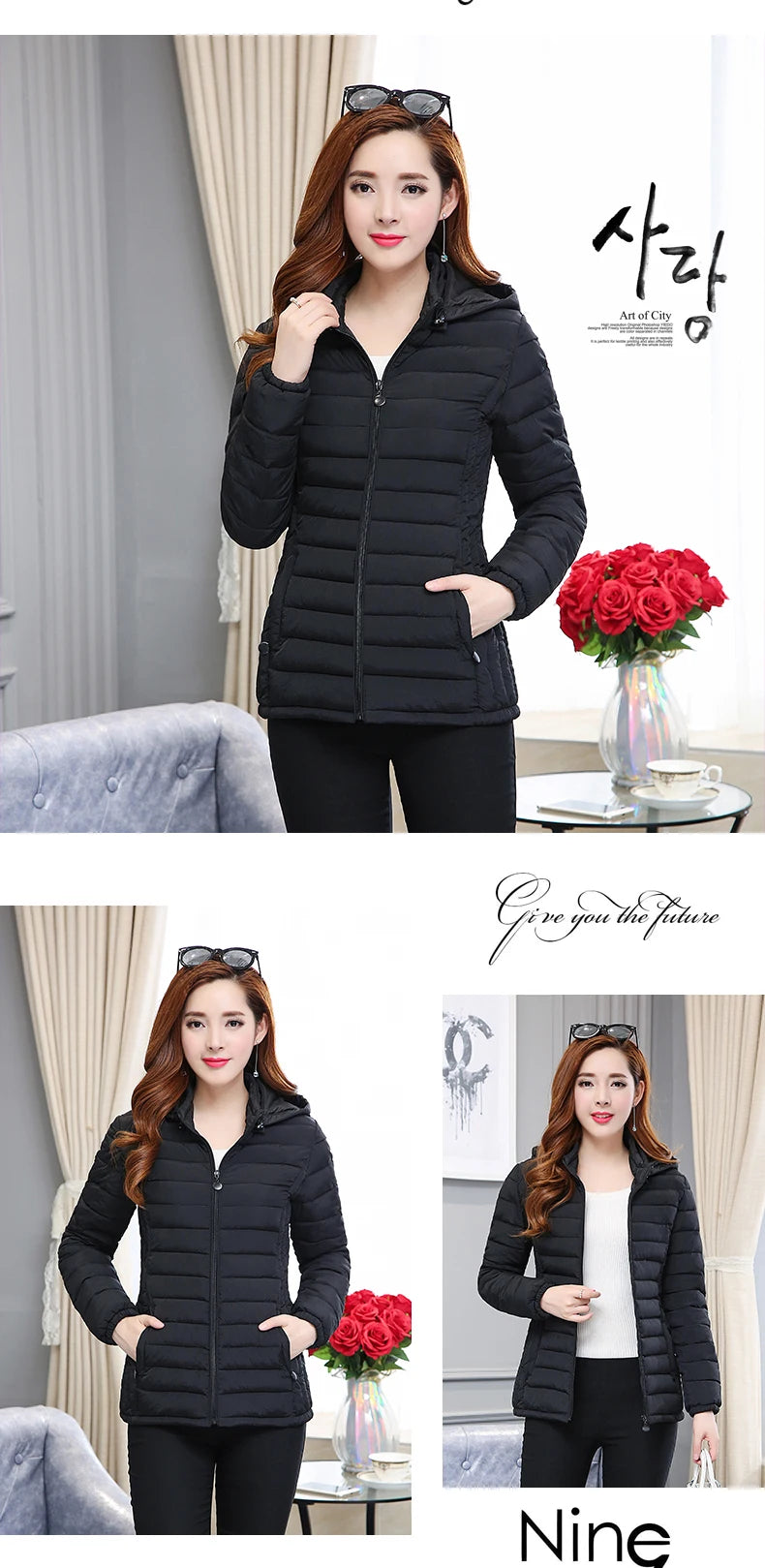 Chaqueta acolchada entallada Stiletto
