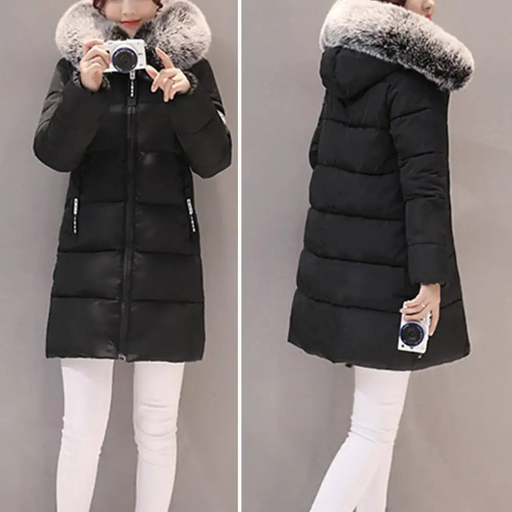 Tsarina Plush-Trim Long Coat