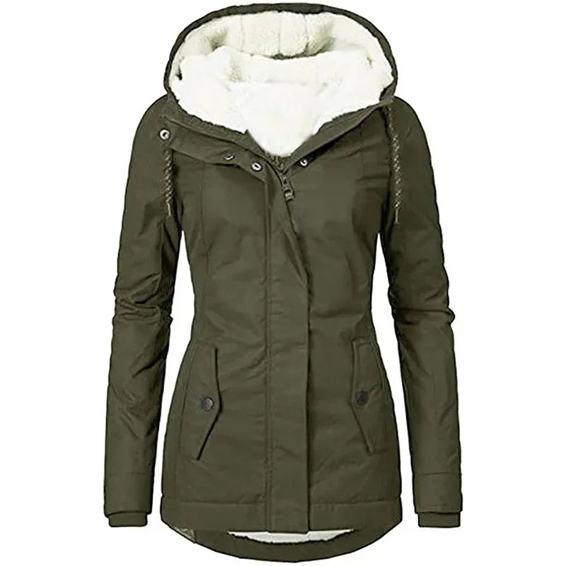 Teddy Plush-Lined Hooded Jacket