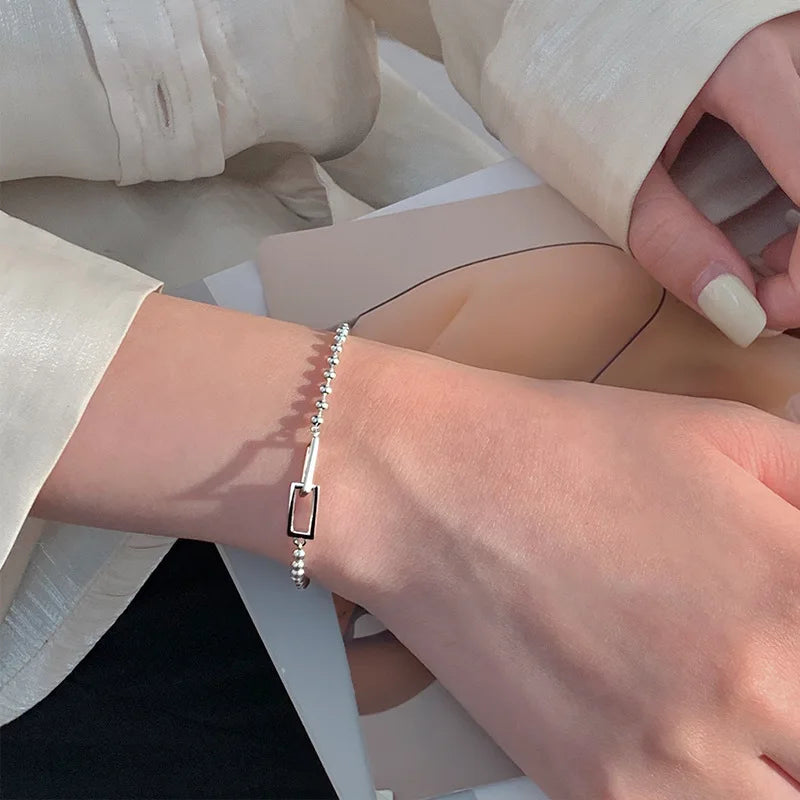 Interlace Geometric Bead Bracelet