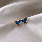 Pendientes de botón con corazón Amor
