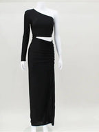 Jaw Drop One-Shoulder Maxi Dress