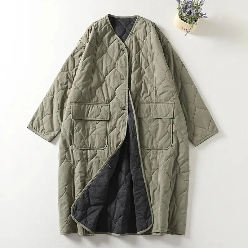 Empress Quilted Long Coat