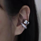 Duet Hammered & Pavé Ear Cuff