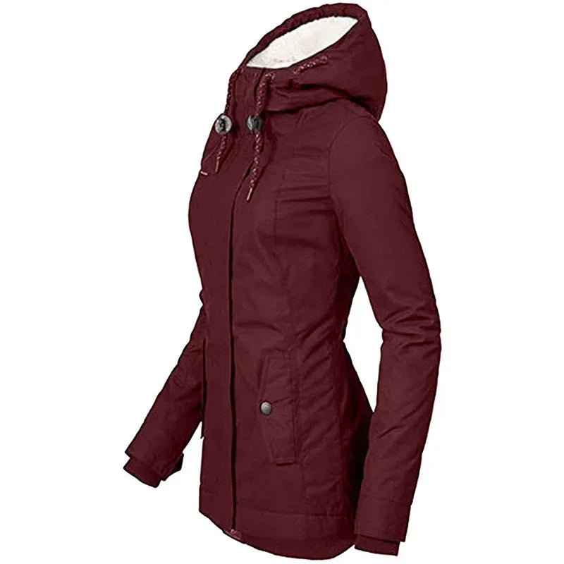 Teddy Plush-Lined Hooded Jacket