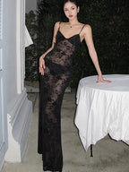 Now You See Me Sheer Floral Dress