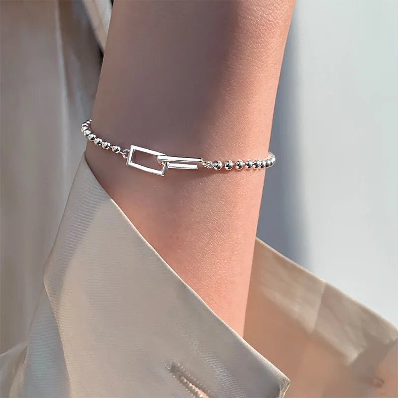 Interlace Geometric Bead Bracelet