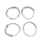 Set de pulseras de perlas sintéticas Luz de Luna