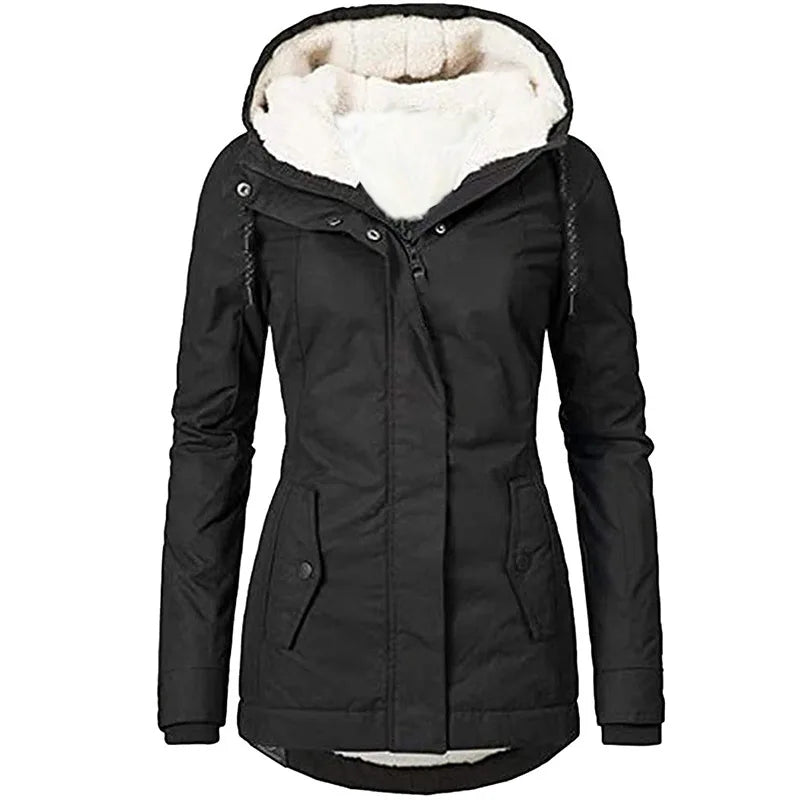 Teddy Plush-Lined Hooded Jacket