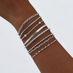 Liquid Silver-Tone Layering Bracelet