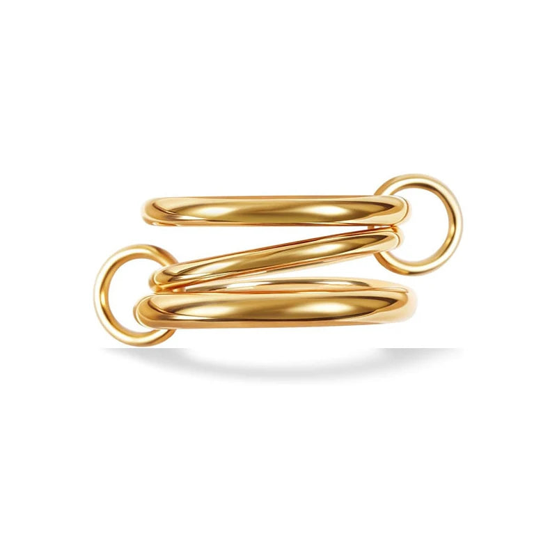 Entwined Two-Tone Crystal Ring