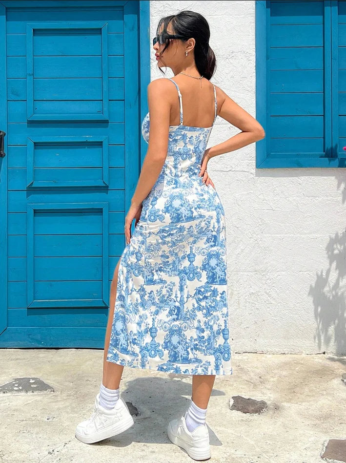 Walk This Way Slit Midi Dress